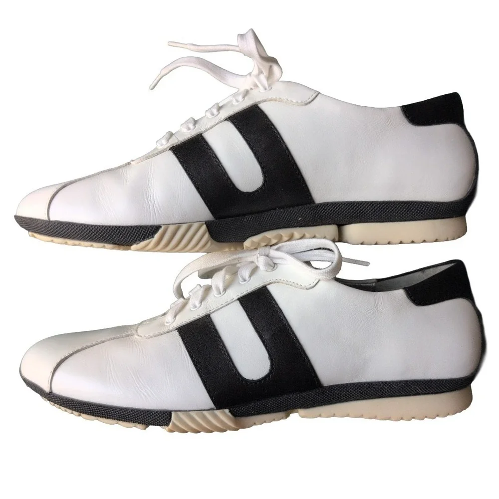 Naturalizer Women's White And Black Lace Up Comfort Sneaker Shoe 8 N - Picture 2 of 7